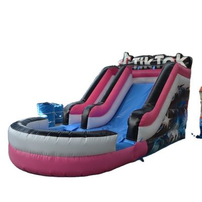 Capacité maximale 100-500 kg Promotion d'événements commerciaux toboggan gonflable avec piscine