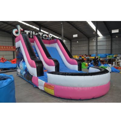 Capacité maximale 100-500 kg Promotion d'événements commerciaux toboggan gonflable avec piscine