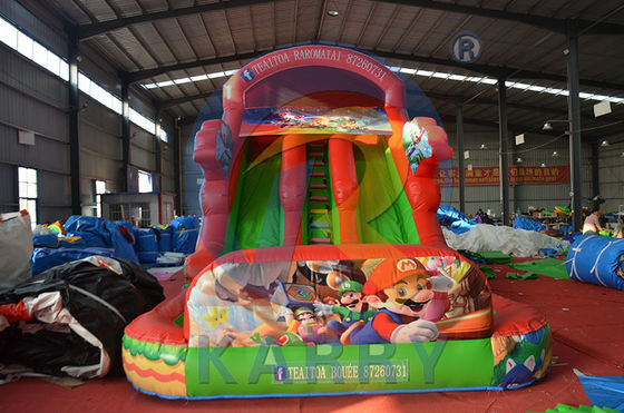 Cartoon Mario Double glissière gonflable pour sauter et nager Capacité maximale 100-500 kg