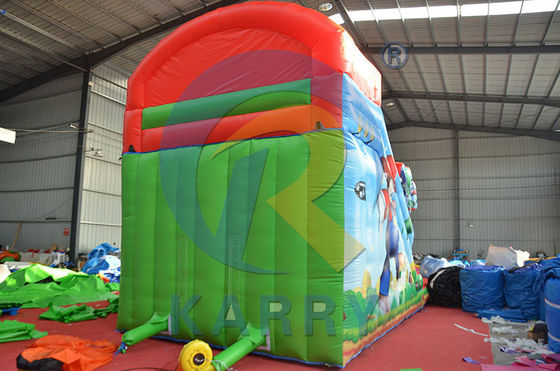 Cartoon Mario Double glissière gonflable pour sauter et nager Capacité maximale 100-500 kg