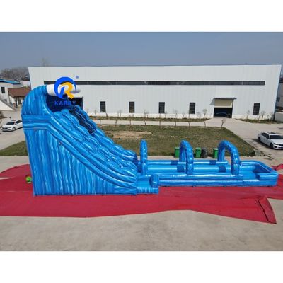 18x4.5x7m Double toboggan extérieur gonflable toboggan à eau piscine Combo Grand toboggan étendu