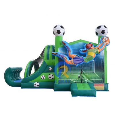Accueil/Affaires PVC élastique Joueur de football Château Bounce House Slide gonflable à rouleaux