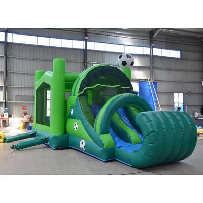 Accueil/Affaires PVC élastique Joueur de football Château Bounce House Slide gonflable à rouleaux