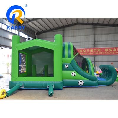Accueil/Affaires PVC élastique Joueur de football Château Bounce House Slide gonflable à rouleaux
