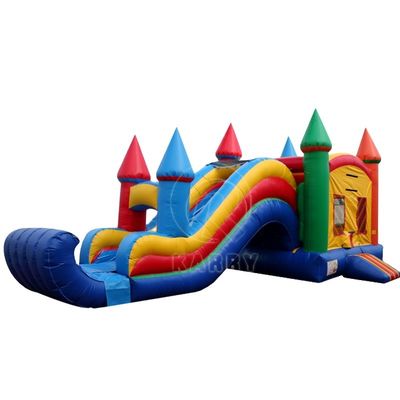Champ de glisse de château gonflable pour enfants en plein air avec logo personnalisé et PVC durable
