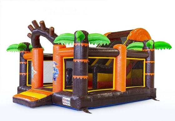 Thème navire pirate gonflable Château gonflable avec diapositive et logo personnalisé Acceptable