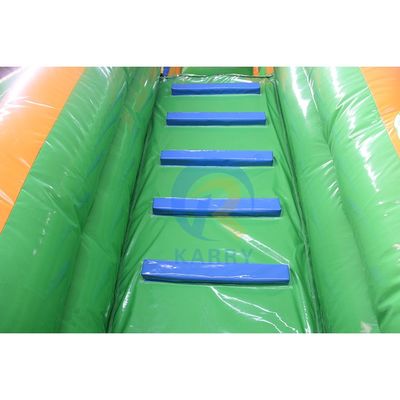 Jeux de jardin pour enfants toboggan aquatique commercial Combo de piscine gonflable et outils de pulvérisation