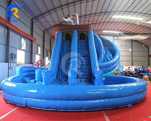 Entretien en plein air Grand toboggan gonflable à thème pirate pour les fêtes pour enfants