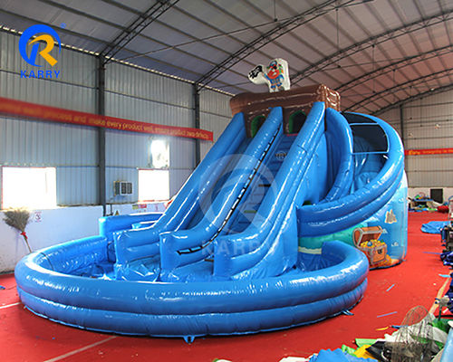 Entretien en plein air Grand toboggan gonflable à thème pirate pour les fêtes pour enfants