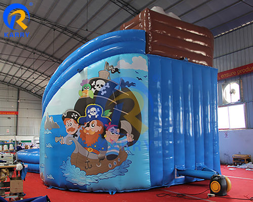 Entretien en plein air Grand toboggan gonflable à thème pirate pour les fêtes pour enfants