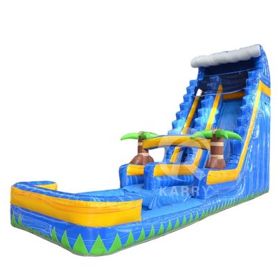 Parcs d'occasions de qualité commerciale toboggan gonflable avec château à rebond et piscine