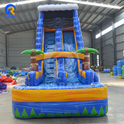 Parcs d'occasions de qualité commerciale toboggan gonflable avec château à rebond et piscine