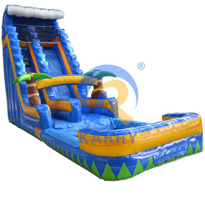 Terrain de jeux extérieur Grand toboggan d'eau de palmier CE souffleur d'air standard inclus