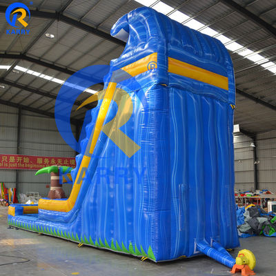 Terrain de jeux extérieur Grand toboggan d'eau de palmier CE souffleur d'air standard inclus