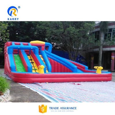 CE souffleur et accessoires de réparation inclus toboggan gonflable pour enfants avec piscine