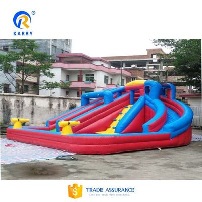 CE souffleur et accessoires de réparation inclus toboggan gonflable pour enfants avec piscine