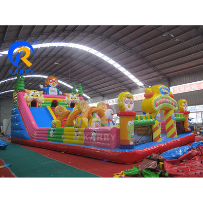 Combo de glissière gonflable Fun City Jumping Bouncy Castle pour une capacité maximale de &lt; 100 kg