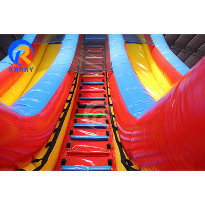 Slide de château gonflable à rebond double voie certifié EN14960 pour le plaisir aquatique des enfants