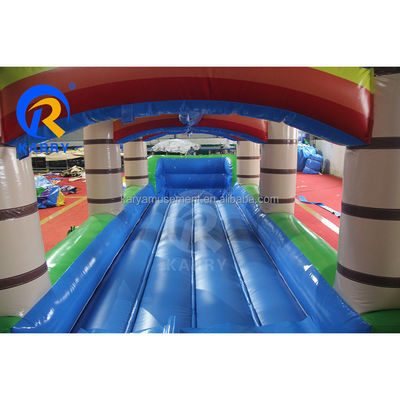 Capacité maximale 100-500 kg Grand toboggan gonflable avec longue rampe étendue et piscine