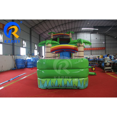 Capacité maximale 100-500 kg Grand toboggan gonflable avec longue rampe étendue et piscine