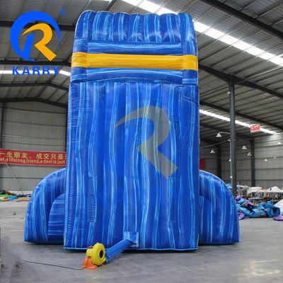 Accessoires de souffleur d'air Glissière gonflable à palmiers avec piscine et trampoline