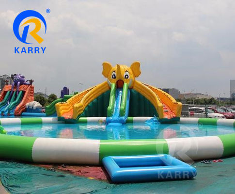 Passagers admissibles 10 énormes glissades d'éléphants parc aquatique gonflable pour enfants et adultes