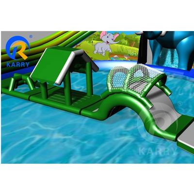 Passagers admissibles 10 énormes glissades d'éléphants parc aquatique gonflable pour enfants et adultes