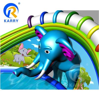 Passagers admissibles 10 énormes glissades d'éléphants parc aquatique gonflable pour enfants et adultes