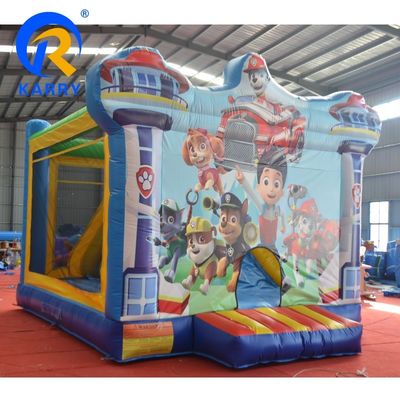 Conception de souffleur Château gonflable Combo Slide pour les enfants Patrouilles de chiens pattes Maison de rebond