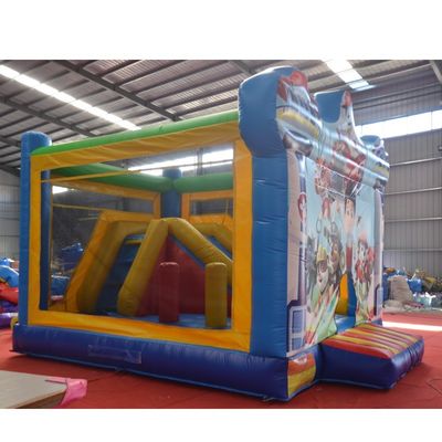 Conception de souffleur Château gonflable Combo Slide pour les enfants Patrouilles de chiens pattes Maison de rebond