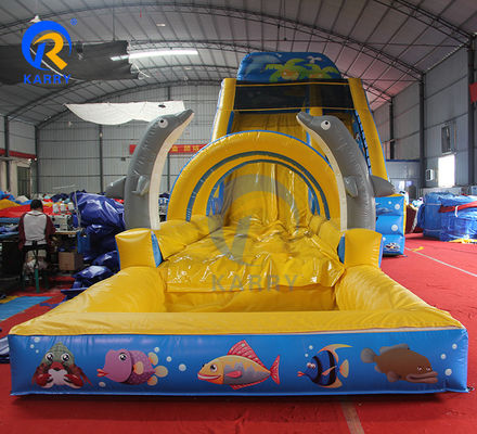 Grand terrain de jeux gonflable sautant château avec piscine chaude TikTok amusement garanti