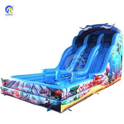 Grand terrain de jeux gonflable sautant château avec piscine chaude TikTok amusement garanti
