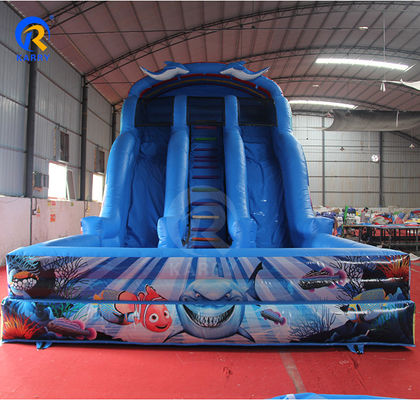 Grand terrain de jeux gonflable sautant château avec piscine chaude TikTok amusement garanti