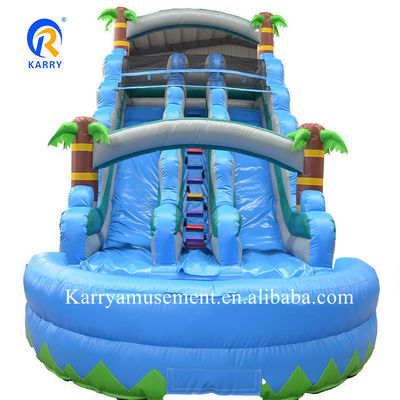 Certifié CE/TUV de qualité commerciale Coconut Palm Tree Water Slide gonflable pour adultes