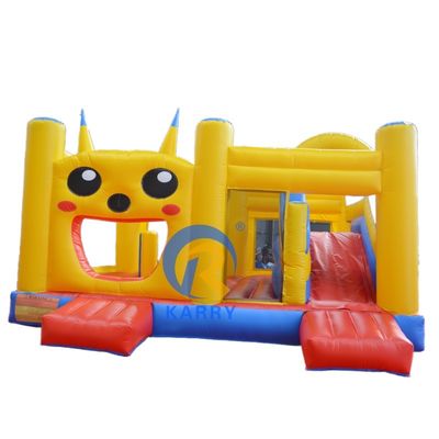 Conception acceptée par OEM Pikachu Bouncer gonflable Air Water Slide Jumping Bouncy Castle