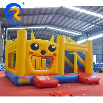 Conception acceptée par OEM Pikachu Bouncer gonflable Air Water Slide Jumping Bouncy Castle