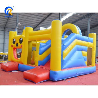 Conception acceptée par OEM Pikachu Bouncer gonflable Air Water Slide Jumping Bouncy Castle