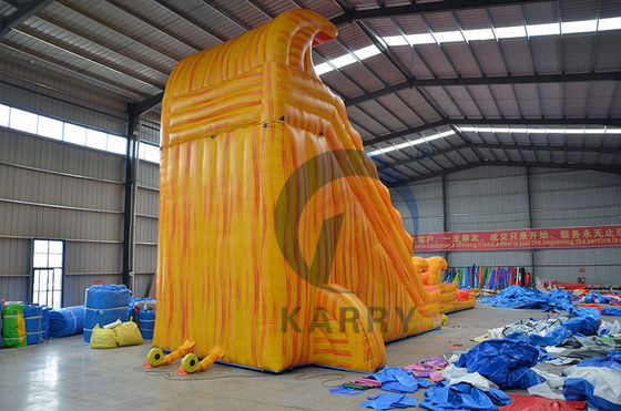 Glissière volcanique gonflable portable avec piscine 0,55 mm d'épaisseur PLOTO Tarpaulin en PVC