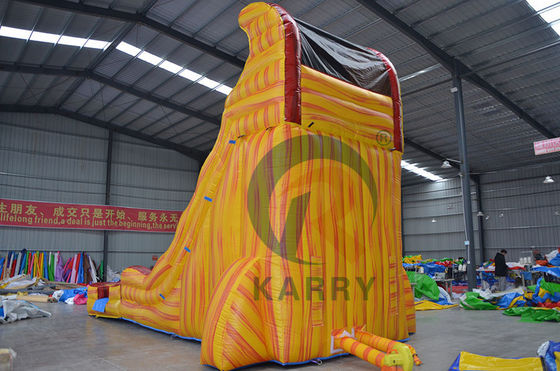 Piscine gonflables maison rebond Castle toboggans pour les enfants et les adultes en jaune de marbre