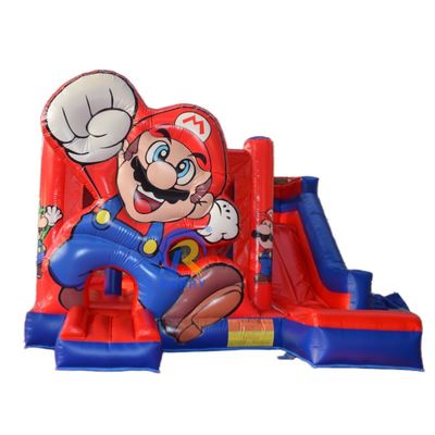 Événement portable Château gonflable avec diapositive Moonwalk Commercial Mario Jumping Combo gonflable