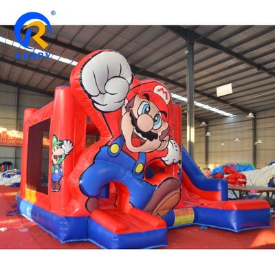 Événement portable Château gonflable avec diapositive Moonwalk Commercial Mario Jumping Combo gonflable