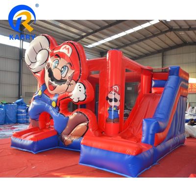 Événement portable Château gonflable avec diapositive Moonwalk Commercial Mario Jumping Combo gonflable
