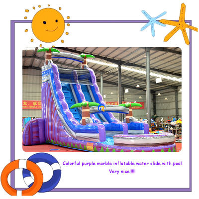 Commercial personnalisé couleur gonflable piscine toboggan avec conception de parc aquatique