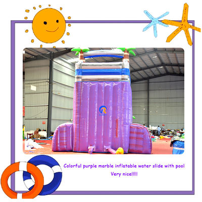 Commercial personnalisé couleur gonflable piscine toboggan avec conception de parc aquatique