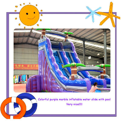 Commercial personnalisé couleur gonflable piscine toboggan avec conception de parc aquatique
