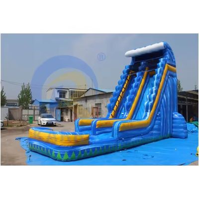 Glissière gonflable de 18 pieds pour adultes avec piscine et palmier