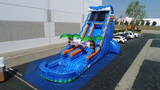 Occasion Jeux commerciaux gonflables Marbre Palm Tree Bouncer Glisseur pour le jeu en plein air
