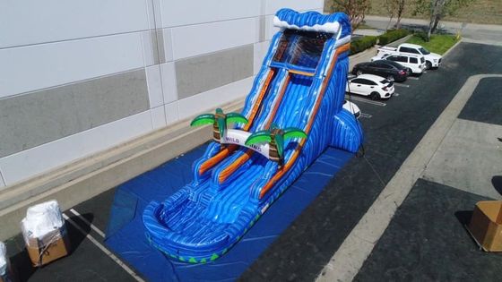 Occasion Jeux commerciaux gonflables Marbre Palm Tree Bouncer Glisseur pour le jeu en plein air