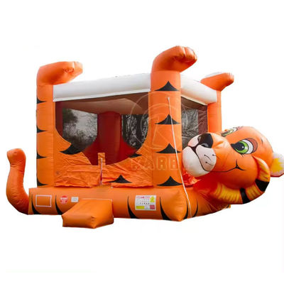Portable Mauvais tigre maison de saut gonflable château de saut avec bassin d'eau glisser