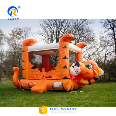Portable Mauvais tigre maison de saut gonflable château de saut avec bassin d'eau glisser